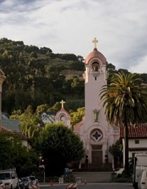 Saint Raphael Church and Mission on 5th Street is over 200 years old, located on 5th Street in Downtown San Rafael.