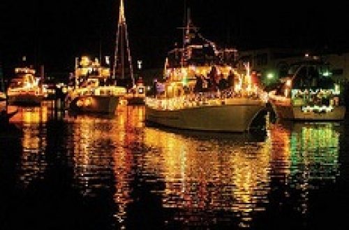 The Famous San Rafael Boat Parade of Lights in San Rafael, CA 94901, on the San Rafael Canals
